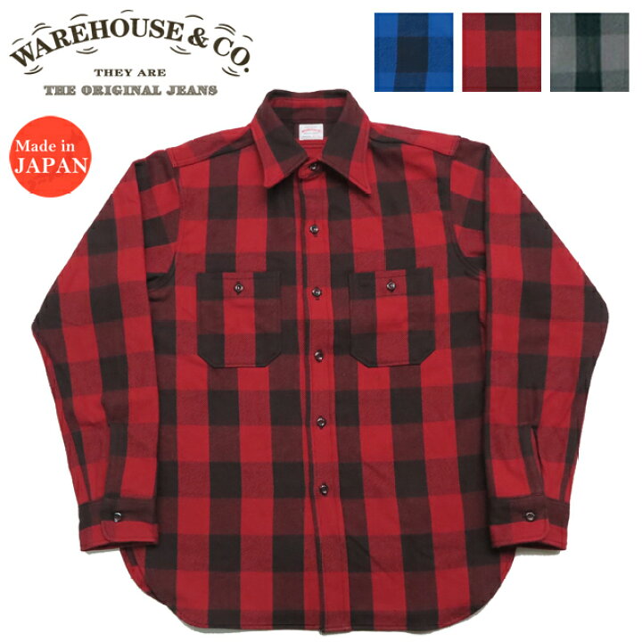 楽天市場】ウェアハウス WAREHOUSE フランネル シャツ 長袖 チェック A 