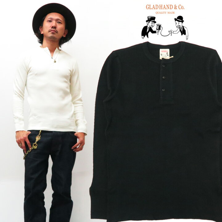 楽天市場】GLAD HAND グラッドハンド 長袖 Tシャツ ヘンリーネック 