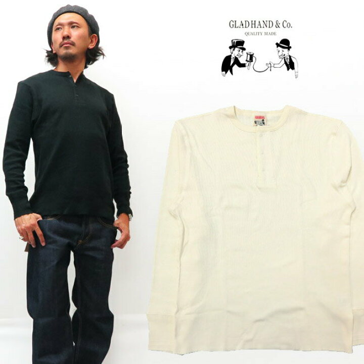 楽天市場】GLAD HAND グラッドハンド 長袖 Tシャツ ヘンリーネック 