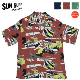 サンサーフ SUN SURF 半袖 レーヨン ハワイアンシャツ 「MOORISH IDOL」 ANDRADE アロハシャツ SS39029