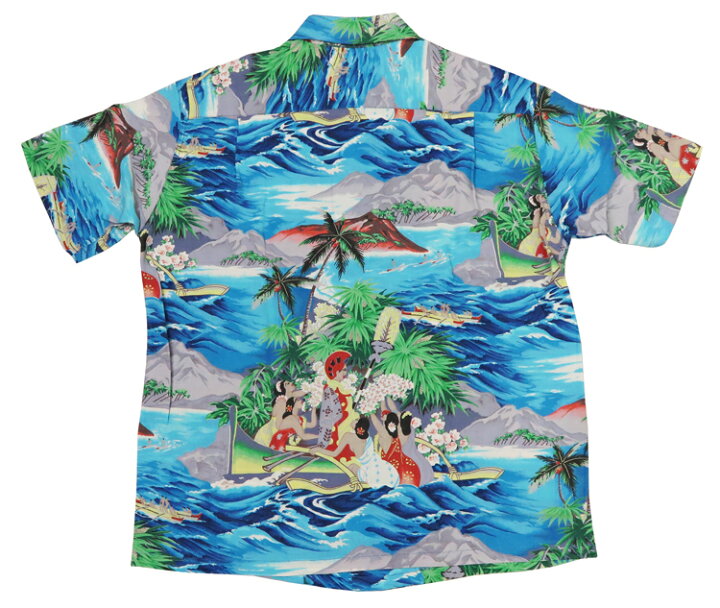 楽天市場】サンサーフ SUN SURF 半袖 レーヨン壁縮緬 ハワイアンシャツ 