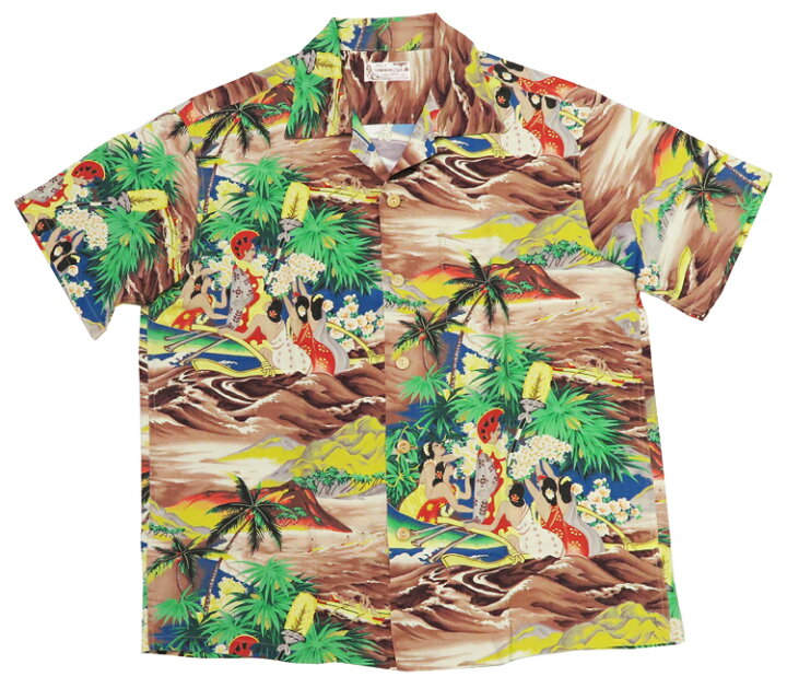 楽天市場】サンサーフ SUN SURF 半袖 レーヨン壁縮緬 ハワイアンシャツ  