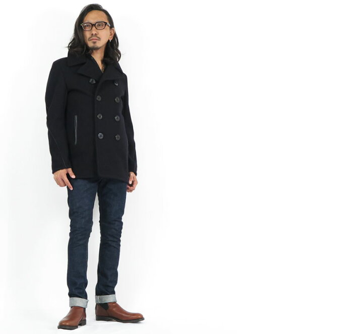 楽天市場】ショット Schott ピーコート レザーパイピング 740C 24oz 