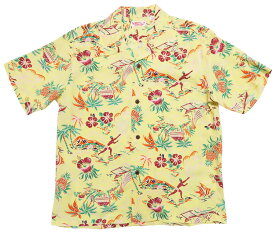 サンサーフ SUN SURF 半袖 レーヨン ハワイアンシャツ 「HALEKULANI」 MADE IN CALIFORNIA, RANDOM WEAR アロハシャツ SS38801