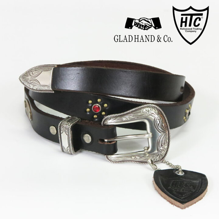 楽天市場】GLAD HAND × HTC ウエスタン スタッズ レザーベルト 