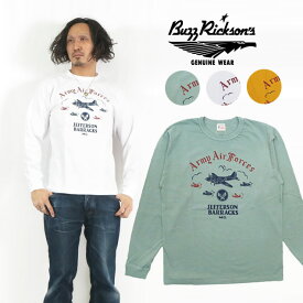 バズリクソンズ BUZZ RICKSON'S 長袖 Tシャツ プリント ARMY AIR FORCES MADE IN USA BR68826