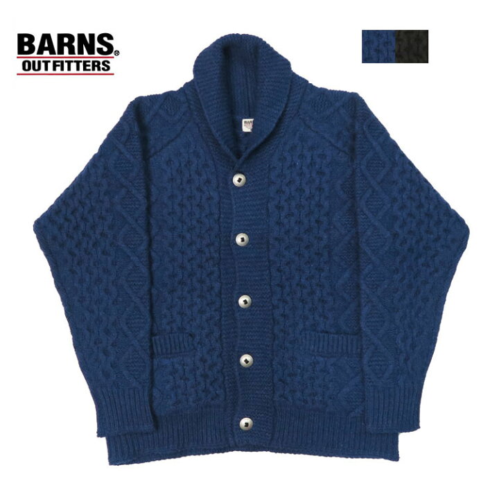 楽天市場】バーンズ BARNS シェットランドウール ショールカラー 