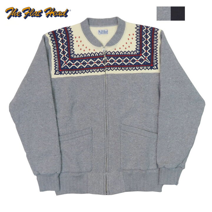 楽天市場】フラットヘッド THE FLAT HEAD 雪柄 フルジップ スウェット 