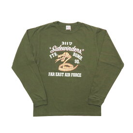 バズリクソンズ BUZZ RICKSON'S 長袖 Tシャツ プリント 311th FTR-BOMB SQ. MADE IN USA BR69059