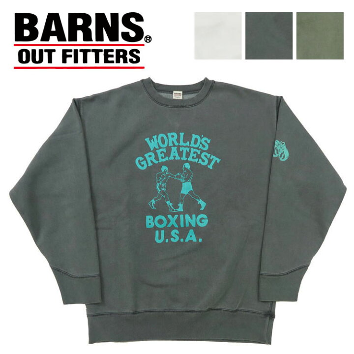 楽天市場】バーンズ BARNS 長袖 クルーネック スウェット アスレチック 