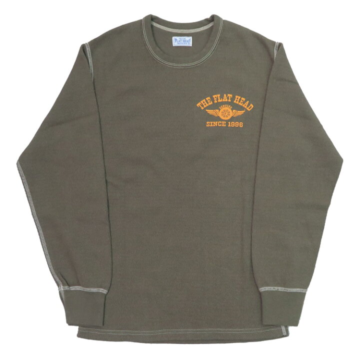 楽天市場】フラットヘッド THE FLAT HEAD 長袖 プリント Tシャツ ロゴ 