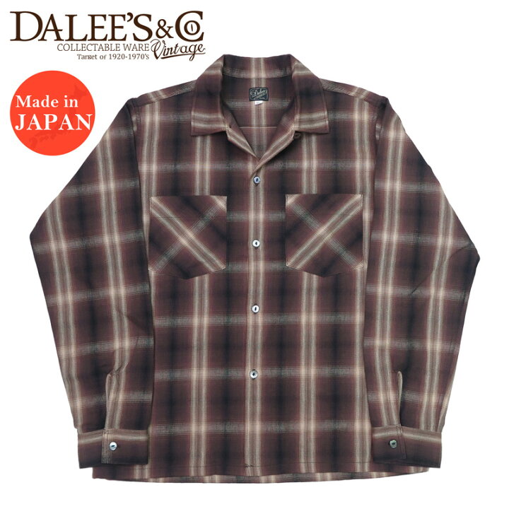 楽天市場】DALLES & CO ダリーズ＆コー 長袖 オンブレシャツ チェック 