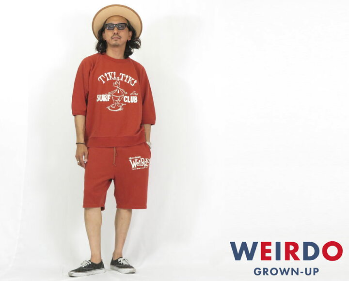 楽天市場】WEIRDO ウィアード スウェット ハーフパンツ「TIKITIKI SURF 