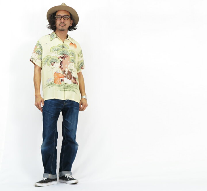 楽天市場】サンサーフ SUN SURF 半袖 レーヨン壁縮緬 ハワイアンシャツ  