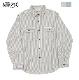 シュガーケーン SUGARCANE 長袖 ストライプ ワークシャツ DOBBY STRIPE WORK SHIRT SC29146