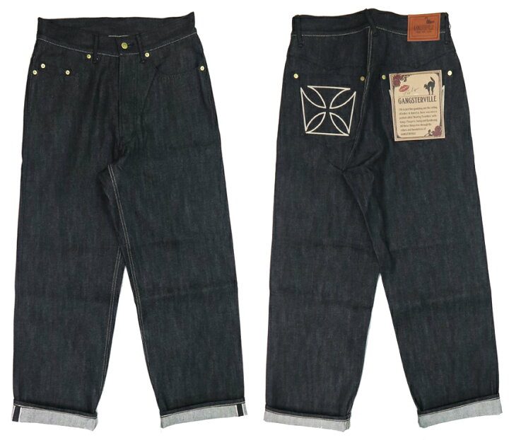 楽天市場】GANGSTERVILLE ギャングスタービル THUG DENIM WIDE BLACK 