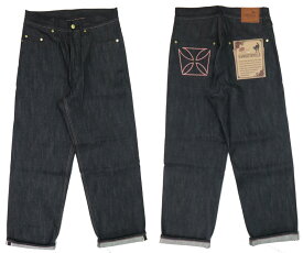 GANGSTERVILLE ギャングスタービル THUG DENIM WIDE BLACK "IRON CROSS" 14oz ブラックデニム ワイド ジーンズ アイアンクロス 刺繍