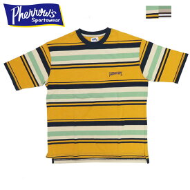 フェローズ PHERROW'S 半袖 Tシャツ ボーダーTシャツ 刺繍ロゴ 24S-PBBT2【2024年春夏新作】