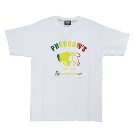 フェローズ PHERROW'S 半袖 Tシャツ プリント グラデーション バッファロー「Buffalo」24S-PT2-G【2024年春夏新作】