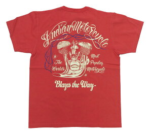 �C���f�B�A�����[�^�[�T�C�N�� Indian Motorcycle ���� �v�����g T�V���c  BLAZES THE WAY  IM79363