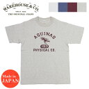 ウェアハウス WAREHOUSE プリント 半袖 Tシャツ AQUINAS シャド...