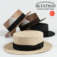 J.J. WILLIAMS By Mr.FATMAN ミスターファットマン ココナッツ ボーターハット BLACKY BOB カンカン帽 62…