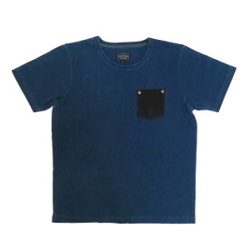 Schott ショット レディース インディゴ レザー ポケット Tシャツ 半袖 3273016
