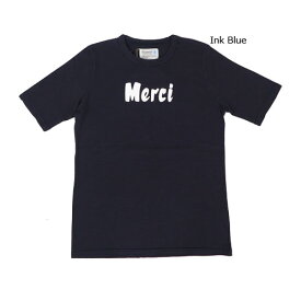 Saintete サンテテ レディース 半袖 Tシャツ フロッキープリント 日本製 MADE IN JAPAN 「Merci」 MRH003