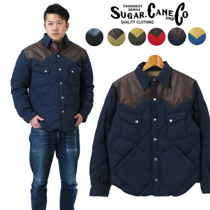 楽天市場】シュガーケーン SUGAR CANE ダウン ジャケット レザー  
