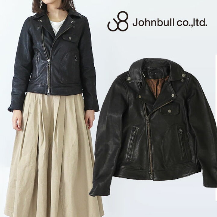 楽天市場】JOHNBULL ジョンブル レディース ラムレザー ライダース 