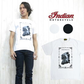 インディアンモーターサイクル Indian Motorcycle 半袖 Tシャツ プリント 「INDIAN FACE」 IM77326 バイカー