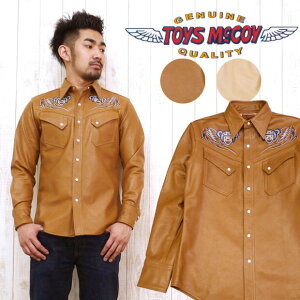�g�C�Y�}�b�R�C TOYS McCOY�W���P�b�g �E�G�X�^�� �V���c ���U�[ �����g���[ LEATHER SHIRT �gMONTEREY�h TMS1301