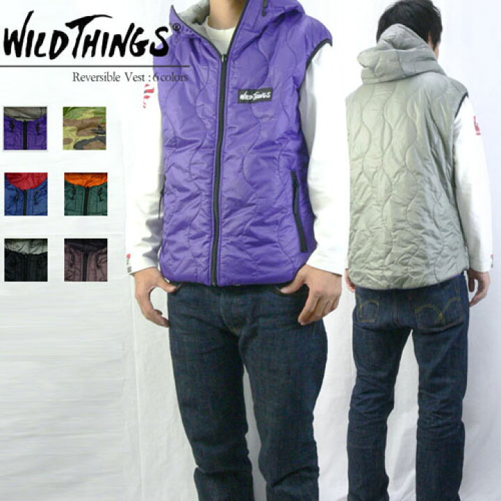 楽天市場】WILDTHINGS ワイルドシングス PROMALOFTリバーシブルベスト  