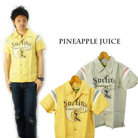 Pineapple Juice パイナップルジュース リネンオープンシャツ「CHAMPION チャンピオン Ship」
