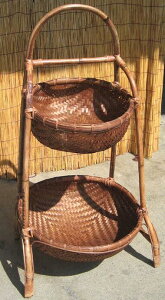 ロンボク・バンブーバスケットラック〜2段/大〜