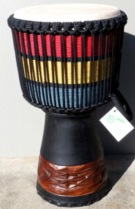 【送料無料】プロフェッショナル・ジャンベ(ジェンベ)☆エリートモデル/ラスタロープLサイズ(13インチ)☆〈アフリカンドラム マスタージェンベ〉