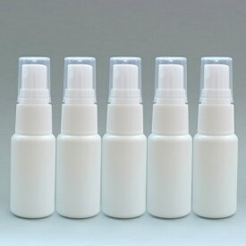 スプレータイプ・PEボトル20ml（ホワイト） 5本セット アルコール対応