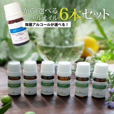 ＼除菌アルコールが選べる・数量限定／アロマオイル AEAJ認定 40種から選べる6本 各5ml 精油 返品保証付！送料無料・100%ピュア（アロマオイル エッセンシャルオイル　精油　セット）アロマ ギフト 春 ラベンダー【代金引換不可】【RCP】｜ROOM - 欲しい! に出会える。