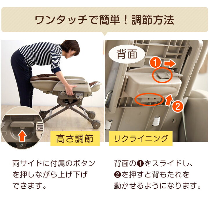 楽天市場】電動 ハイローラック 洗えるシート ゆりかご オートスイング  
