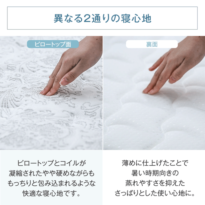 楽天市場】超高密度＆超極厚35cm ピロートップ 2層式 ポケットコイル