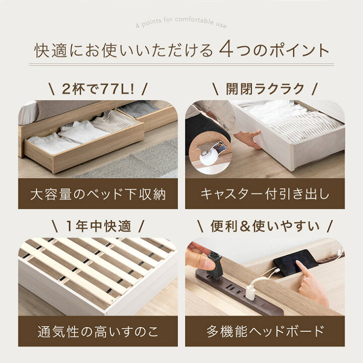 楽天市場】【20時~5H限定価格！更に5%OFFクーポン】 楽天1位 ベッド 