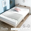 ベッド マットレス付き 極厚22cm ポケットコイルマットレス コンセント&宮付き 3段階高さ調節 シングル セミダブル ダブル シングルベッド セミダブルベッド ダブルベッド ベッドマットレスセット 天然木 ベッドフレーム すのこベッド ベット 北欧