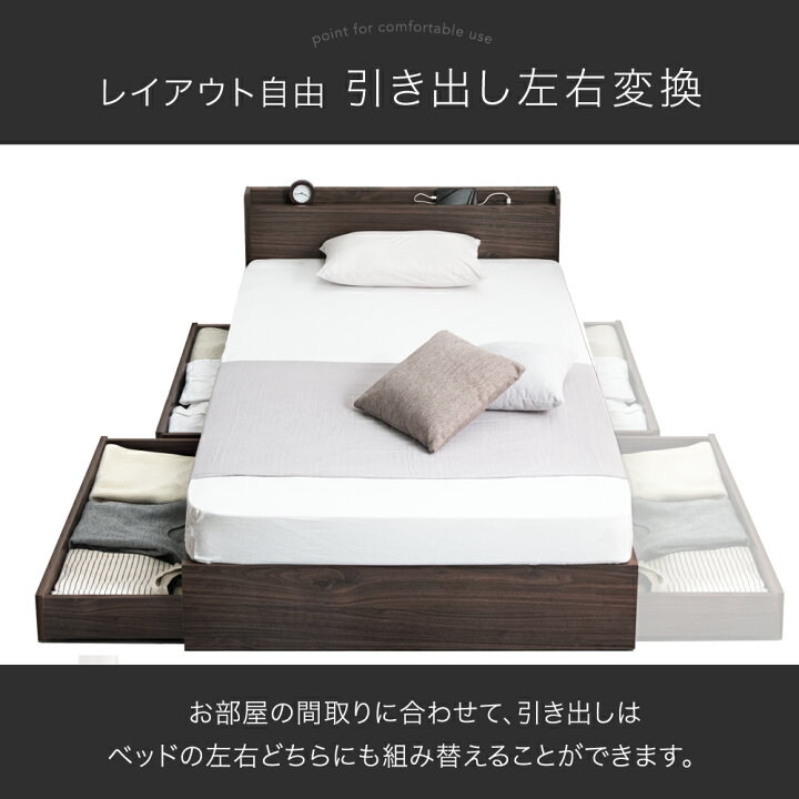 楽天市場】楽天1位 収納ベッド フレーム単品 / マットレス付き ベッド 