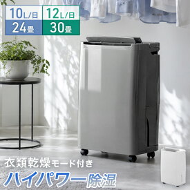 RENEW コンプレッサー式 除湿機 衣類乾燥付き 12L/日 30畳 コンプレッサー 衣類乾燥 除湿器 タンク 3L 除湿乾燥機 衣類乾燥機 部屋干し 室内干し 省エネ 梅雨 コンパクト 静音 湿気 カビ対策 湿気対策 小型 乾燥 衣類乾燥除湿機 乾燥機