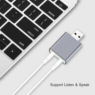 USB サウンドカード スピーカー出力 & マイク入力 音声 サウンド ポケット ポータブル 小型 ノートPC グ…