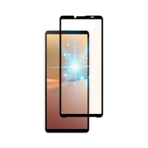 Xperia 10 VI SO-52E SOG14 2024年 9H 0.26mm 枠黒色 強化ガラス 液晶保護フィルム 2.5D