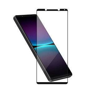 Xperia 1 IV SO-51C SOG06 ソフトバンク 9H 0.26mm 枠黒色 強化ガラス 液晶保護フィルム 2.5D