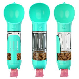 ペット給水器 300ml 携帯用 4-in-1 ペットウォーターボトル 犬の水飲み器 携帯水筒 給水器 水漏れ防止 持ち運び便利 安全 旅行用 お出かけ・お散歩グッズ アウトドア製 インタラクティブ 耐久性のある 不安軽減 全国送料なし