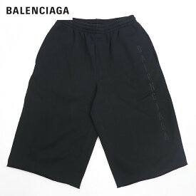 ＼ポイント3倍 24日20時～／【新品】 バレンシアガ BALENCIAGA 644677 TJVK8 ボトムス スウェットパンツ ハーフパンツ コットン 綿 ロゴ ブラック メンズ