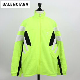 【新品】 バレンシアガ BALENCIAGA 675272 TJQ32 COSY TRACKSUIT JACKET アウター スポーティBコージー トラックスーツ ジャケット フリースブルゾン ネオン 蛍光色 イエロー 21FW